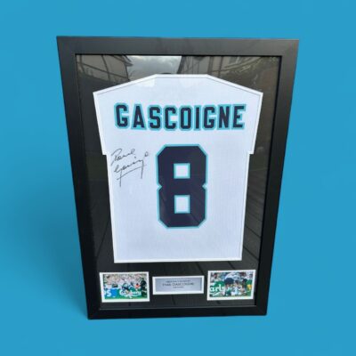Paul Gascoigne framed and signed Jersey