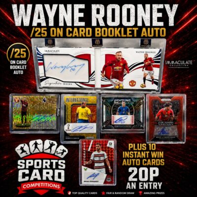 Wayne Rooney on card booklet /25 (Plus 10 instant wins)