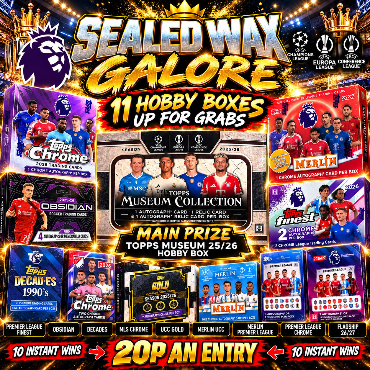 Sealed wax galore (11 hobby boxes up for grabs)